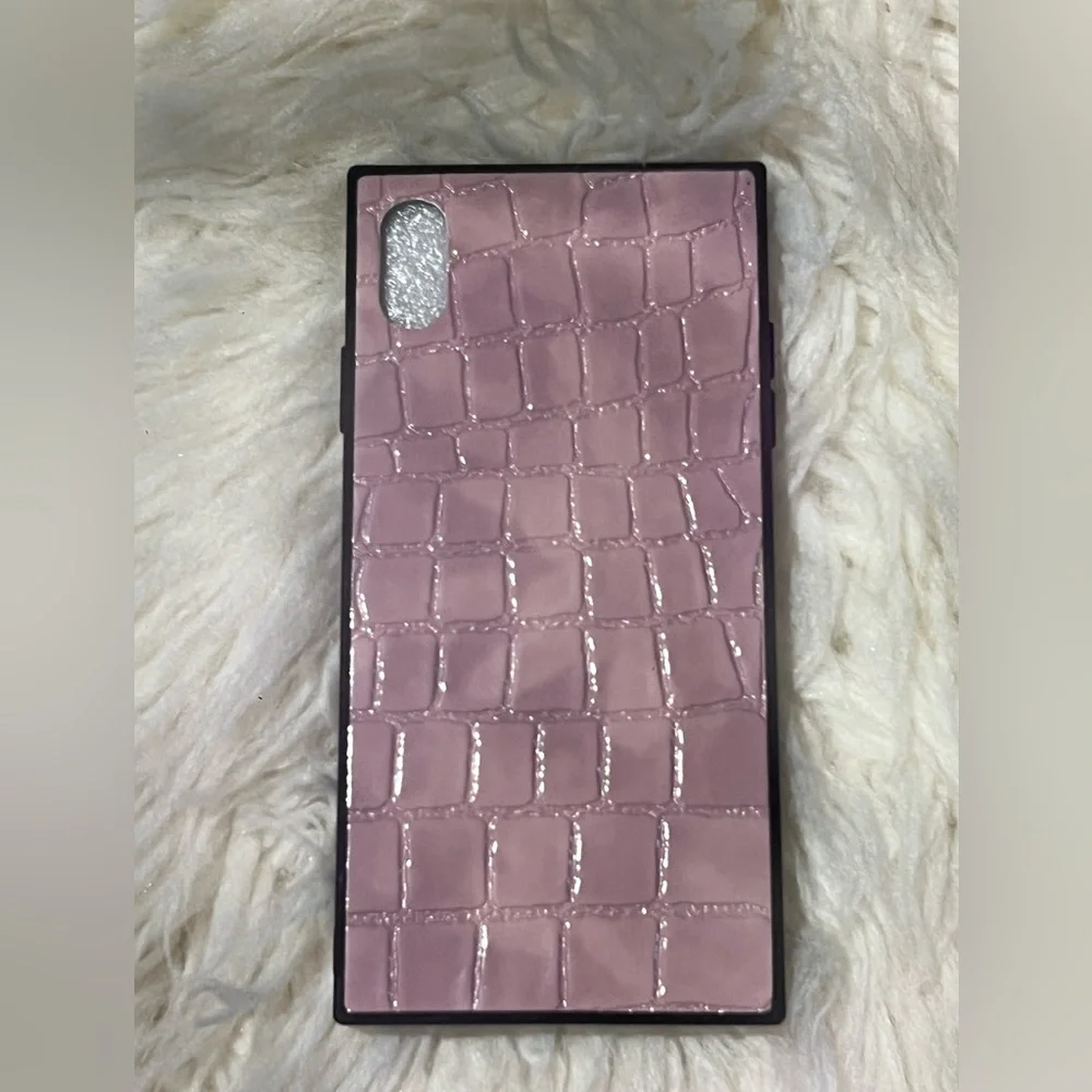 Iphone Sx Genuine Cow Leather With Croc Pattern - Picture 2 of 5